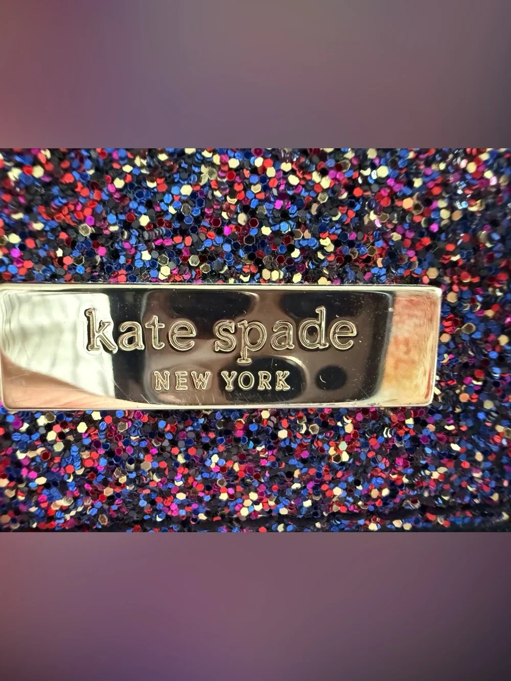 Kate Spade Laurel Way Multi Glitter Alisanne Satchel NWOT - purple Black